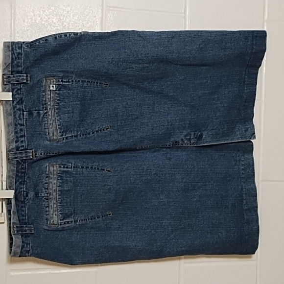 Tommy Hilfiger Knee Length Denim Stretch Skirt Back Vent 16 - Picture 2 of 14